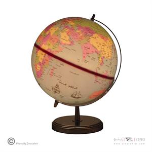 کره جغرافیایی سایز30پایه کلاسیک چراغدار ایده کد129